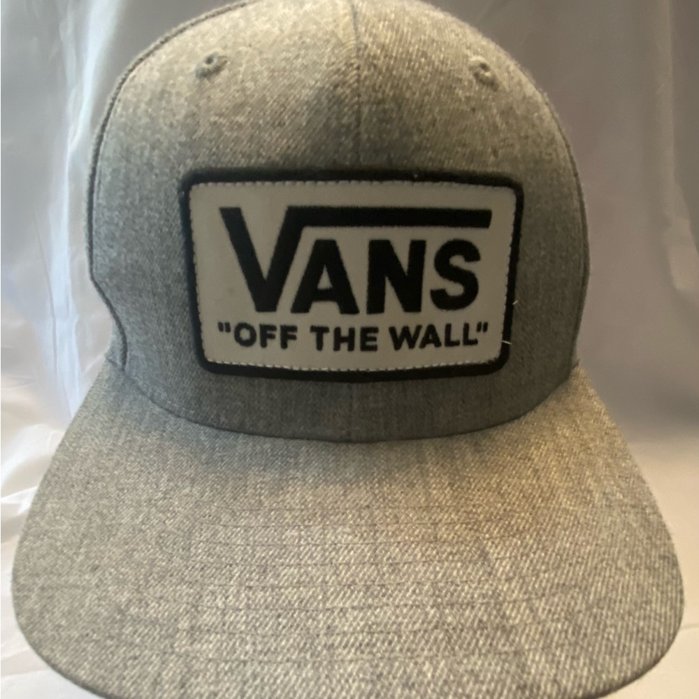 Vans "Easy Box" Snapback Hat Skate Cap Heather Grey One Size